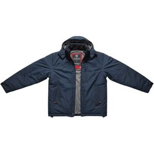 J. Whistler Mens All Weather Shed System Jacket Navy Blue Hooded Parka Large
